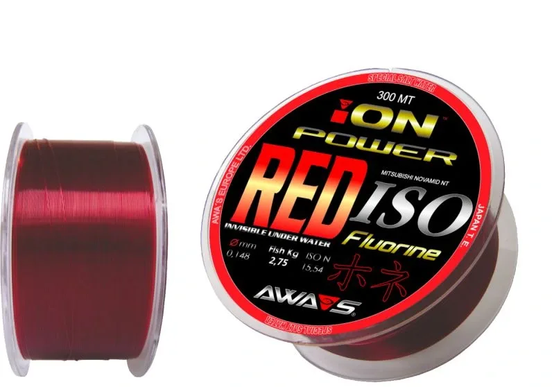 AWAS Vlasec Ion Power Red Iso Fluorine 300m Nosnost: 20,5kg, Průměr: 0,40mm