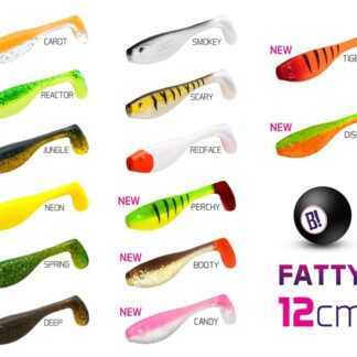 Delphin Umělá nástraha Bomb! Fatty 12cm 5ks - 12cm / Tigera+Redface+Booty+Candy+Reactor