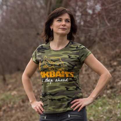 Mikbaits Dámské tričko camou Ladies team - S