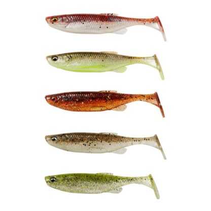 Savage Gear Gumová nástraha Fat Minnow T-Tail Clearwater Mix 5ks - 10