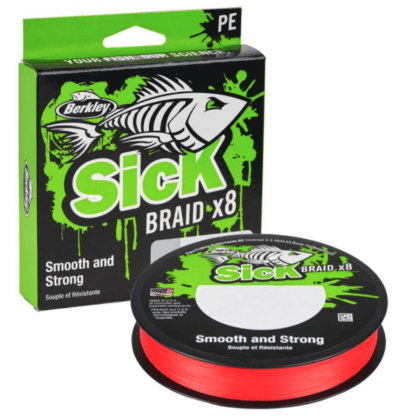 Berkley Pletená Šnůra Sick Braid Red 1m Nosnost: 18kg