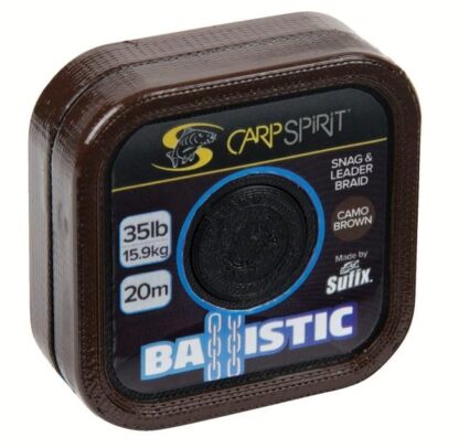 Carp Spirit Šňůrka Ballistic Braided Leader Camo Brown 20m Nosnost: 45lb