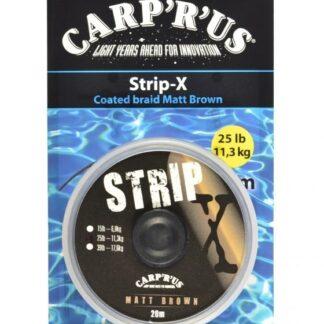 Carp ´R´ Us Potahovaná šňůrka Strip-X Matt Brown 20m - 45lb