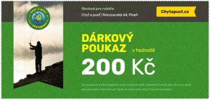 Chyť a pusť Dárkový poukaz 200 Kč - Tištěný