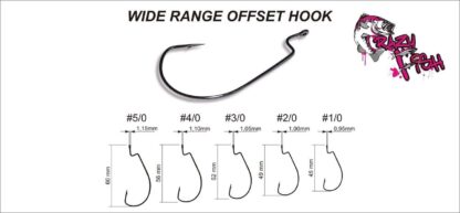 Crazy Fish Háček WIDE RANGE OFFSET HOOK Varianta: 5/0 - 5ks