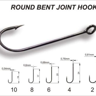 Crazy Fish Háčky Round Bent Joint Hook Velikost háčku: #2