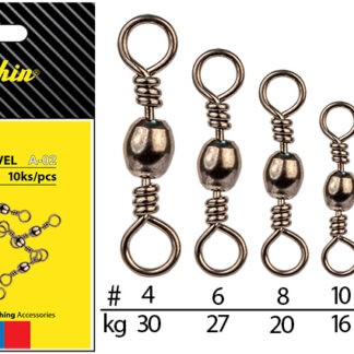 Delphin Karabina s Obratlíkem Barrel Swivel A-02/10ks Varianta: Velikost 12 / Nosnost 14 Kg