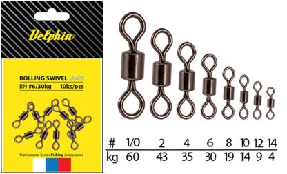 Delphin Obratlík Rolling Swivel A-01/7ks Varianta: BN/3/0