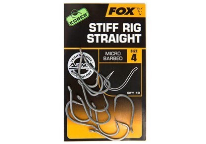 Fox Háčky EDGES Stiff Rig Straight 10ks Varianta: bez protihrotu