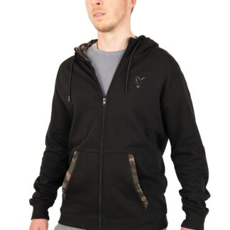 Fox Mikina LW Black/Camo Print Zip Hoody - XXXL