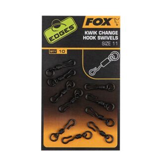 Fox Obratlík Edges Kwik Change Hook Swivels 10ks - vel.11