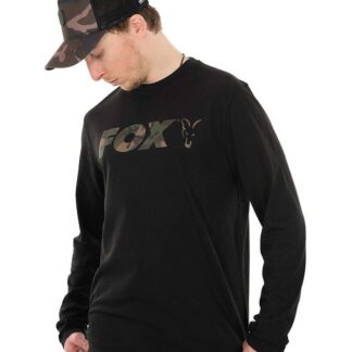 Fox Triko Long Sleeve Black/Camo T-Shirt - XXXL