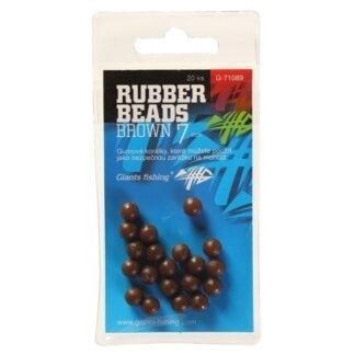 Giants Fishing Gumové kuličky Rubber Beads Transparent Brown 20ks - 7mm