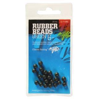 Giants Fishing Gumové kuličky Rubber Beads Transparent Green 20ks - 6mm