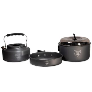 Giants Fishing Sada nádobí s konvičkou 3 Piece Pan & Kettle Set