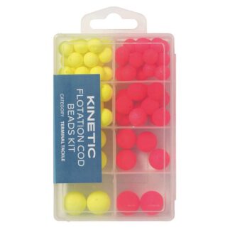 Kinetic Plovoucí korálky Flotation Cod Beads Kit Red/Yellow 72ks