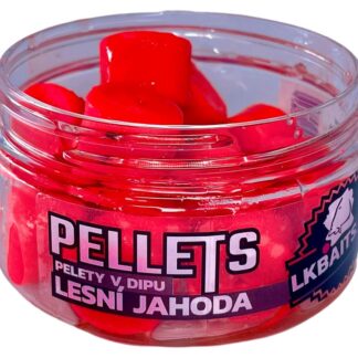 LK Baits Pelety v dipu Lesní Jahoda 60g - 17mm