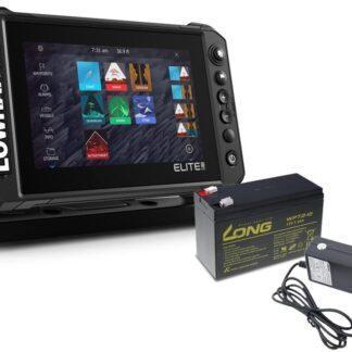 Lowrance Echolot Elite FS 7 se sondou Activeimaging 3v1 + baterie + nabíječka ZDARMA