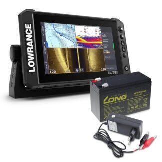 Lowrance Echolot Elite FS 9 se sondou Activeimaging 3v1 + baterie + nabíječka ZDARMA