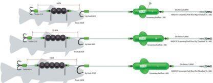 Madcat Hotový Návazec Screamin Profi River Rigs "Deadbaits" Velikost: L - 60g