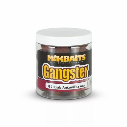 Mikbaits Rozpustné Boilies Gangster G2 Krab Ančovička Asa 250ml - 24mm