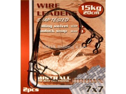 Mistrall Ocelové lanko Wire Leaders 1x7 20cm