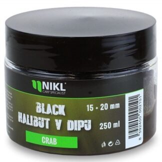 Nikl Black Halibut Pelety v Dipu Crab 250g 15+20mm Hmotnost: 250g