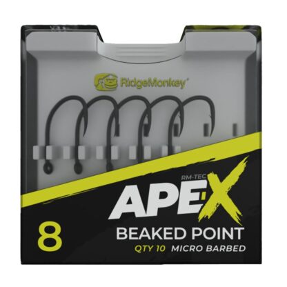 RidgeMonkey Háček Ape-X Beaked Point Barbed 10ks Velikost háčku: #8