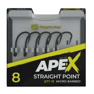 RidgeMonkey Háček Ape-X Straight Point Barbed 10ks Velikost háčku: #8