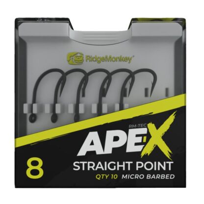 RidgeMonkey Háček Ape-X Straight Point Barbed 10ks Velikost háčku: #8