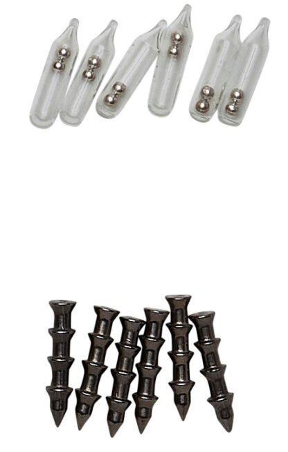 Savage Gear Chrastítka a Bodce Glass Rattle and Spike kit - Velikost M 6+6 ks