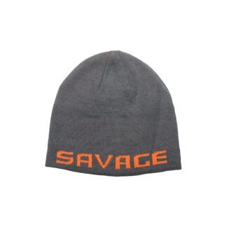 Savage Gear Zimní čepice Logo Beanie Rock Grey/Orange