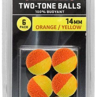 Starbaits Pěnová Nástraha Two Tones Balls 14mm 6ks - oranžová/žlutá