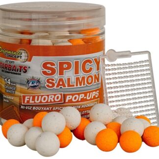 Starbaits Plovoucí boilies Fluo Spicy Salmon 80g - 14mm