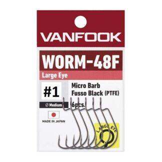 Vanfook Offsetové háčky Worm 48F Big Eye 6ks - Vel.6