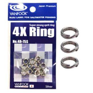 Vanfook Pevnostní Kroužky 4x Ring 4R-75S Varianta: 60lb/27kg 22 ks