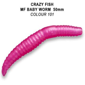 Crazy Fish Gumová Nástraha MF Baby Worm Barva 101 Počet kusů: 8ks