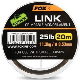 Fox Návazcový Vlasec Edges Link Trans Khaki Mono 20 m Nosnost: 25lb
