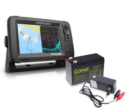 Lowrance Echolot Hook Reveal 7 se Sondou HDI 50/200khz + baterie + nabíječka ZDARMA