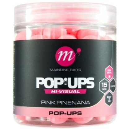 Mainline Plovoucí Boilie High Visual Mini Pop Ups Pink Pinenana Průměr: 15mm