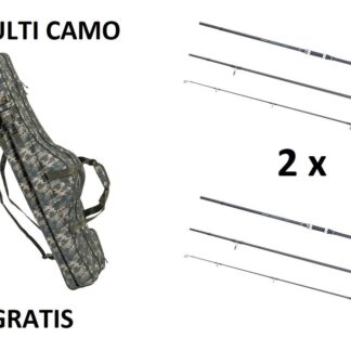 Mivardi 2x Prut Sentinel Carp 390SH + Obal Multi Camo 145