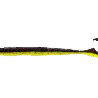 Westin Gumová Nástraha Swimming Worm Black Chartreuse Hmotnost: 5g